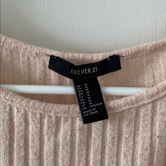 Cream Colored Sweater with left chest pocket - Picture 2 of 2